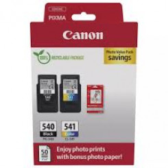 Canon PG-540/CL-541 Photo Paper Value Pack - 2-pack - black, colour (cyan, magenta, yellow) - original - hanging box - ink cartridge / paper kit - for PIXMA MG3250, MG3550, MG3650, MG4250, MX395, MX455, MX475, MX525, MX535, TS5150, TS5151